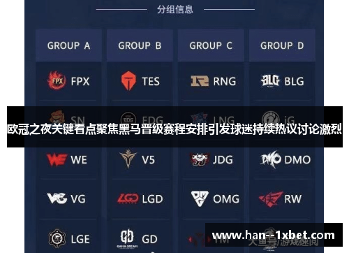 欧冠之夜关键看点聚焦黑马晋级赛程安排引发球迷持续热议讨论激烈
